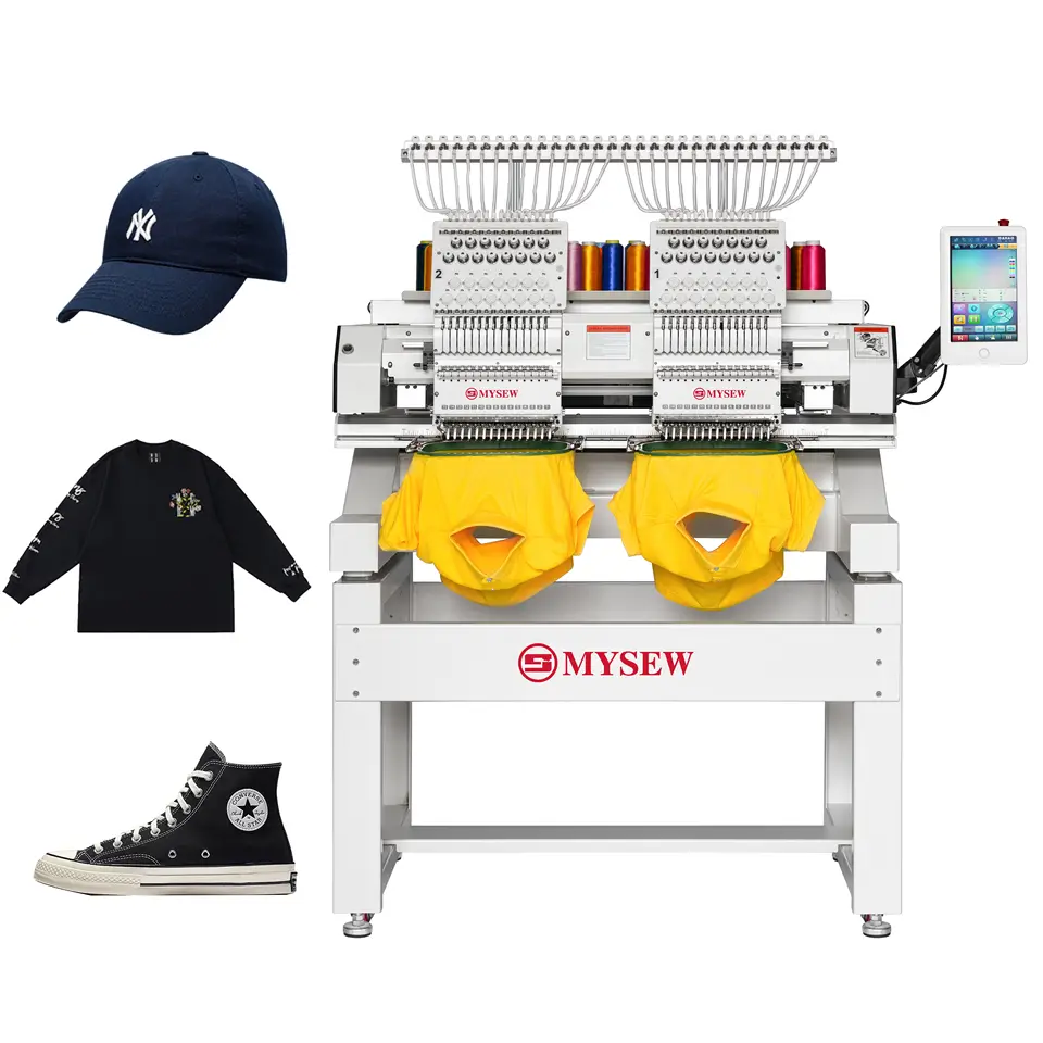 Embroidery Machines - MYSEW MBC-1202/1502 2-głowicowa 12/15-nitkowa przemysłowa automatyczna