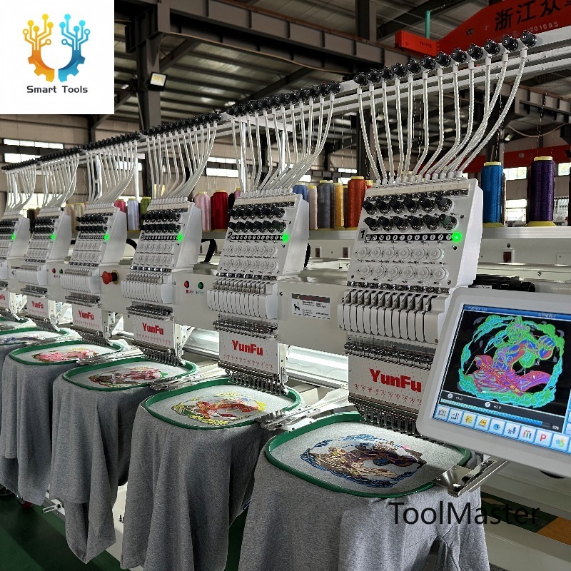 Embroidery Machines - [2026] YUNFU Szybka 6-głowicowa maszyna do
