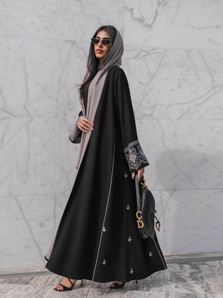 Embroidery Kaftan - Eid muzułmańska abaja dla kobiet haftowany