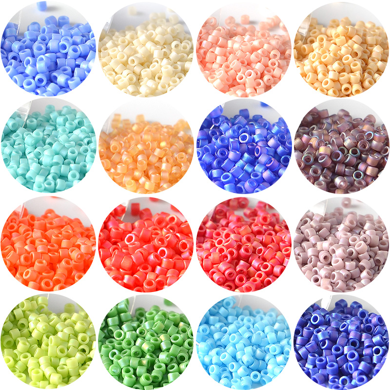 Embroidery Glass Beads - 10g/rura 1.6mm koraliki Miyuki matowe Rainbow