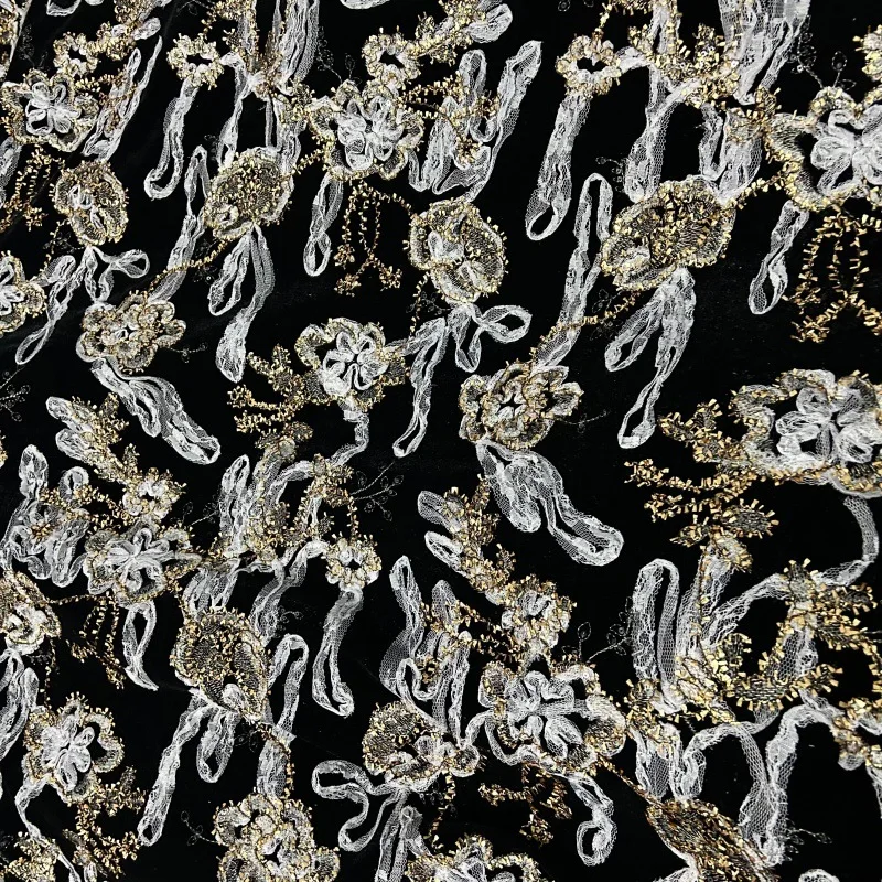 Embroidery Design 3D - Luksusowa, wysokiej jakości aksamitna tkanina z