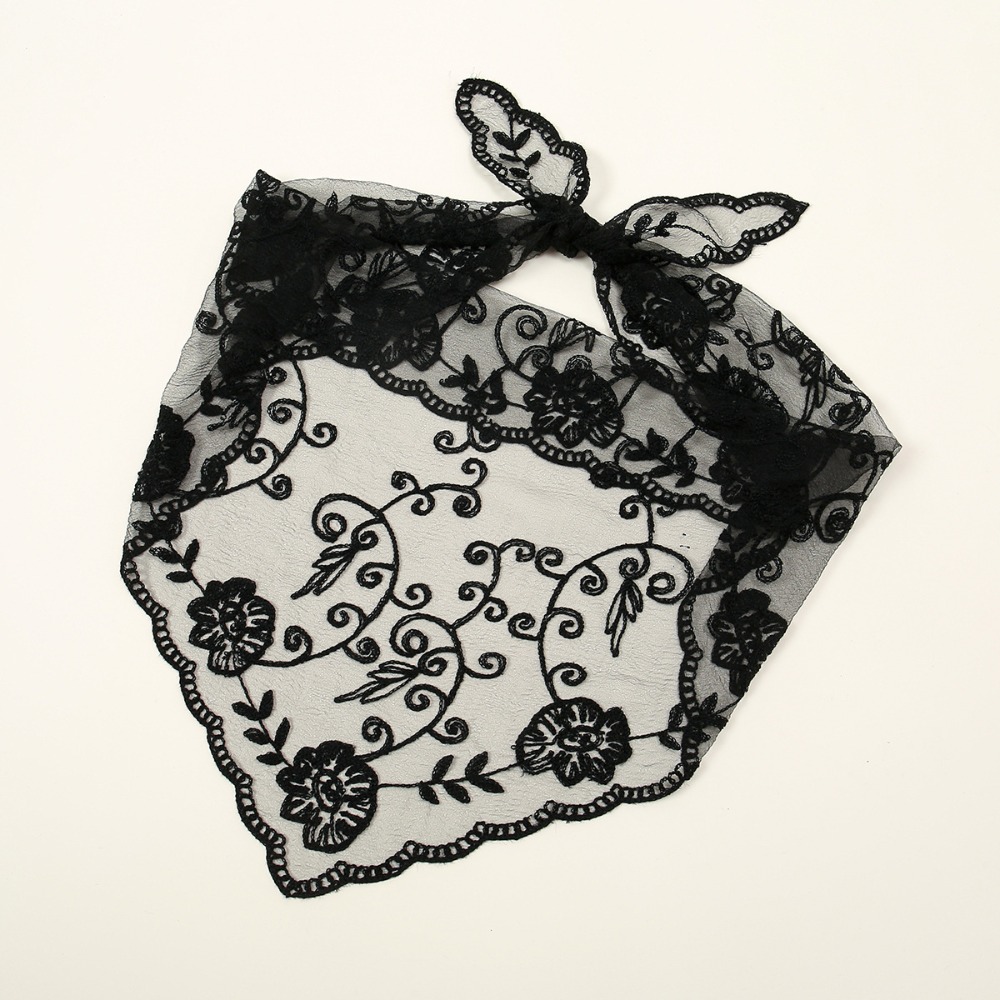 Embroidery Pashmina - Nowa ażurowa koronkowa chusta, jednolity kolor,