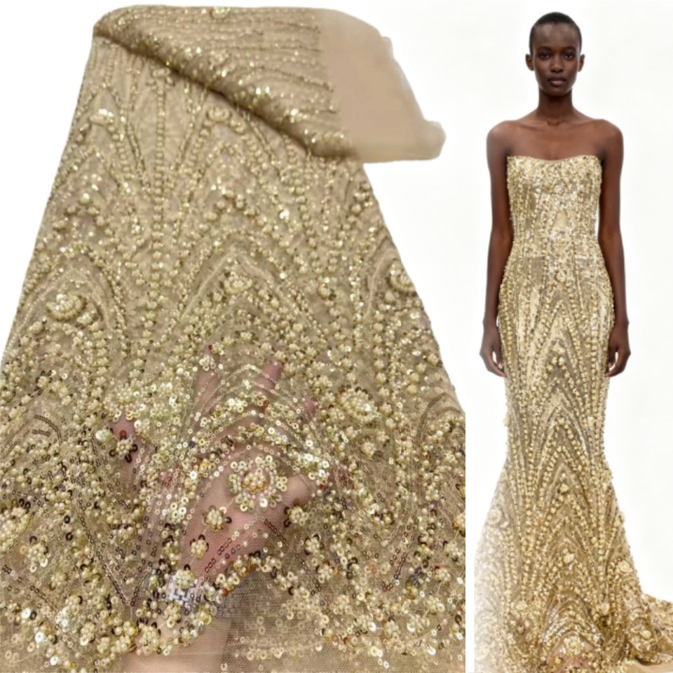 Embroidery Net Fabric - 2026 Afrykańska Nigeryjska Wysokiej Jakości Tiulowa