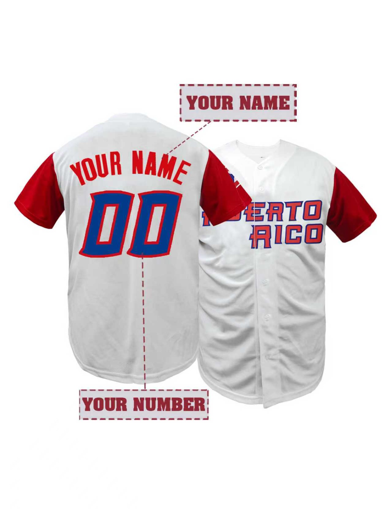 Embroidery Jersey - Męska personalizowana koszulka baseballowa z imieniem