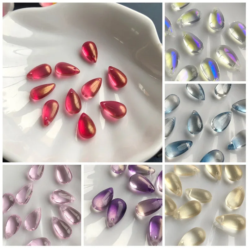 Embroidery Glass Beads - 20 szt. 8x14mm Mieszane Kolory Koraliki