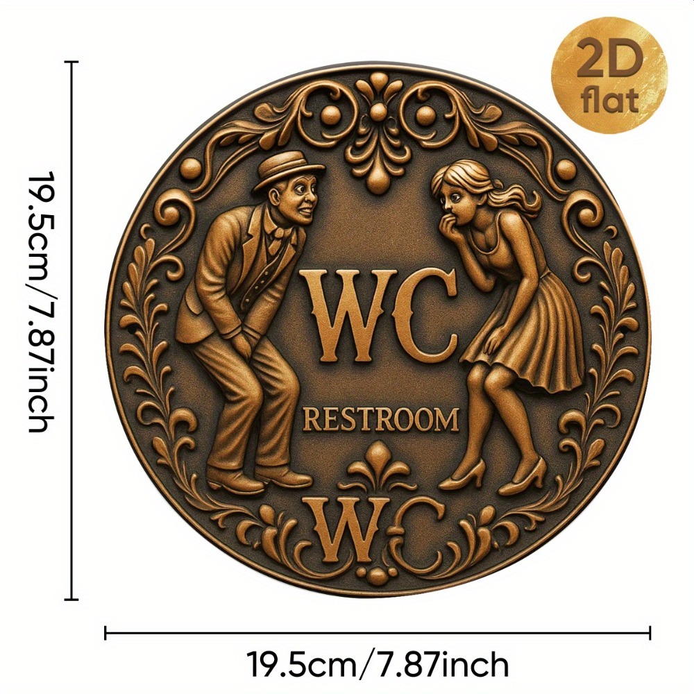 Okrągły metalowy szyld w stylu – Embroidery Water recenzja i cena