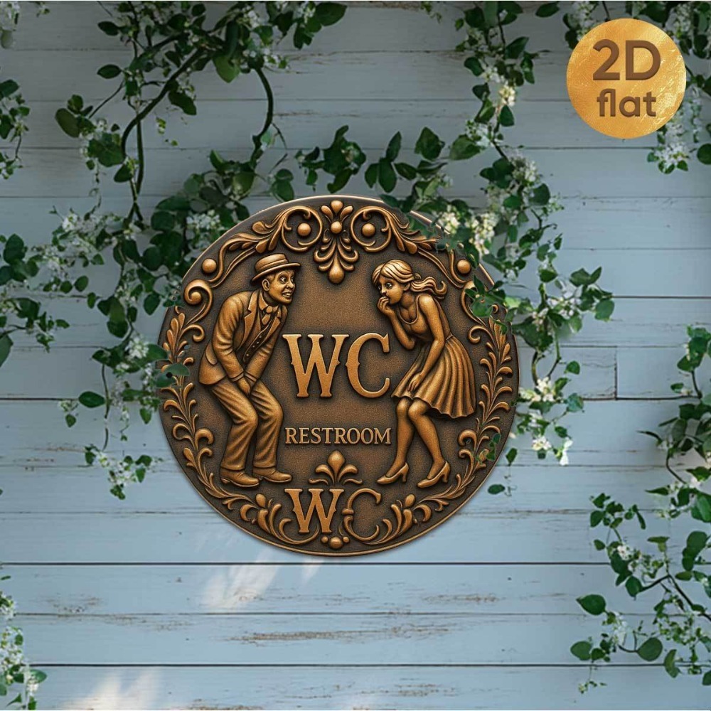 Okrągły metalowy szyld w stylu – Embroidery Water recenzja i cena