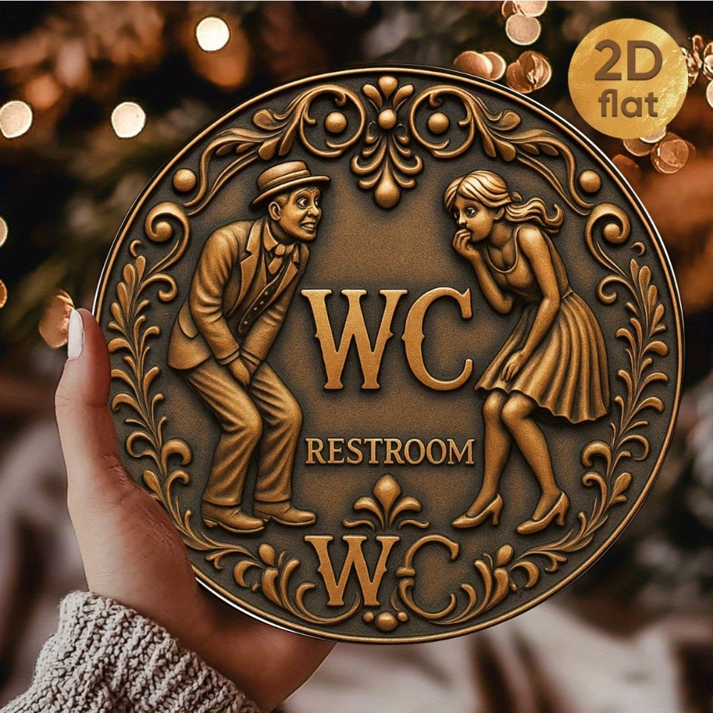 Okrągły metalowy szyld w stylu – Embroidery Water recenzja i cena