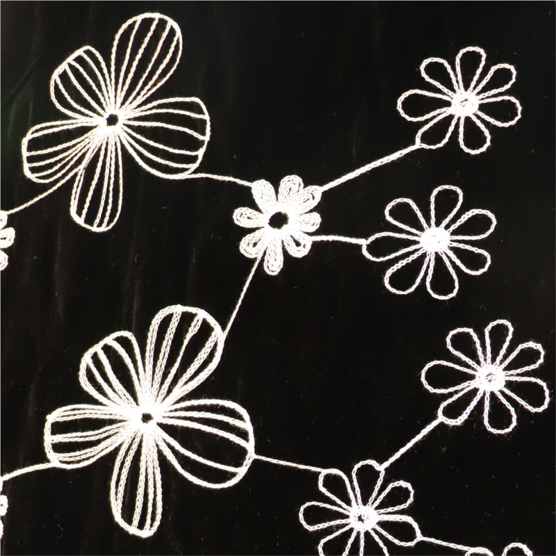Tkanina sukienki do spania, su – Velvet Fabric Embroidery recenzja i cena