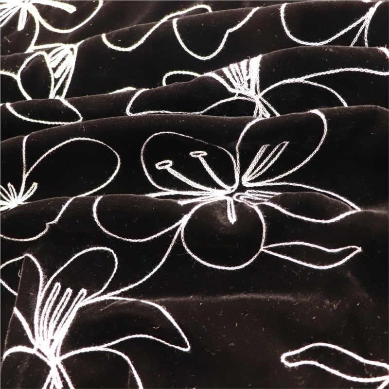 Tkanina sukienki do spania, su – Velvet Fabric Embroidery recenzja i cena