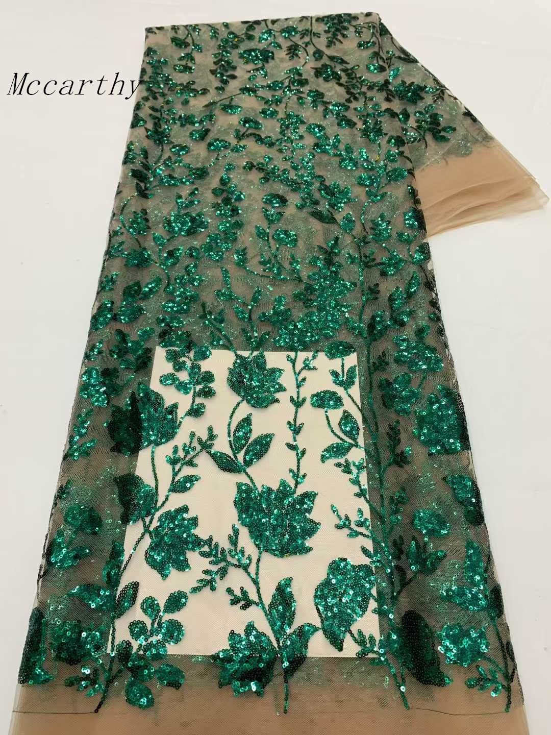Afrykańska koronka z cekinami, – Embroidery Net Fabric recenzja i cena
