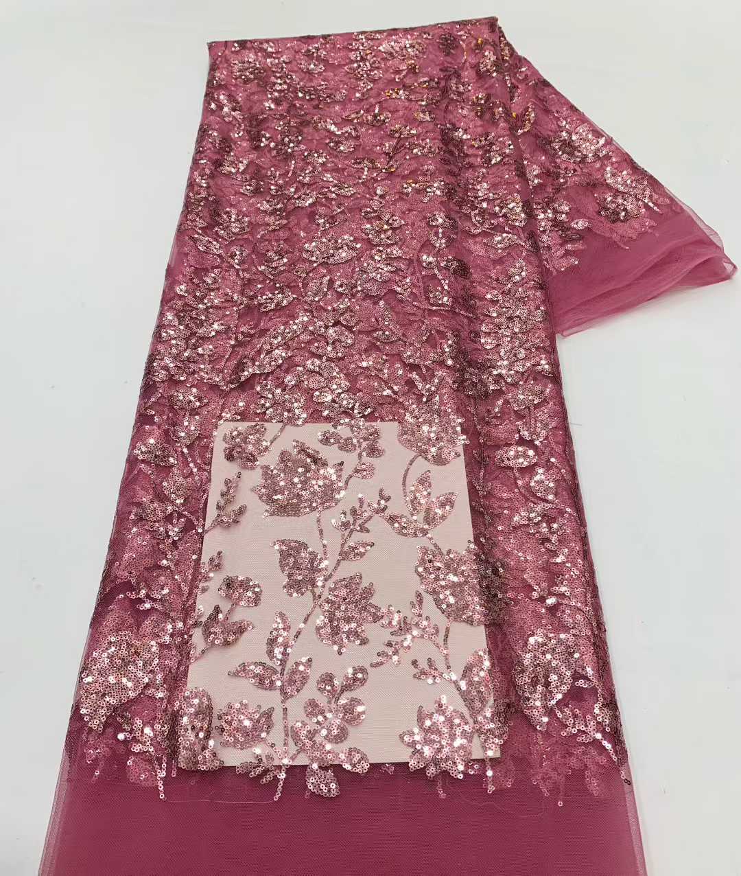 Afrykańska koronka z cekinami, – Embroidery Net Fabric recenzja i cena