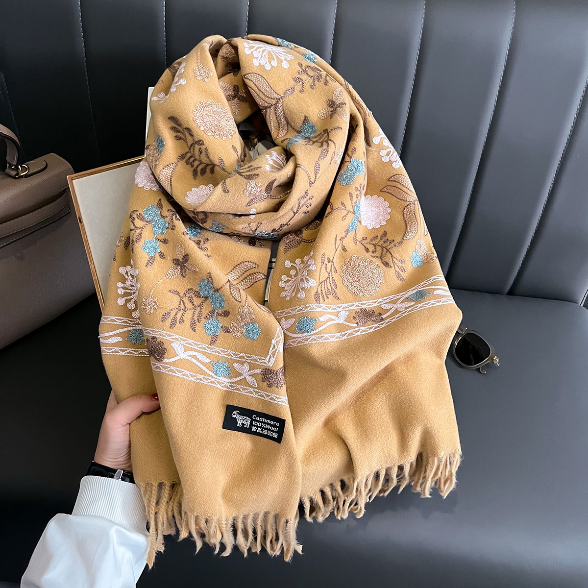 Nowy Zimowy Ciepły Szal Kaszmi – Embroidery Pashmina recenzja i cena