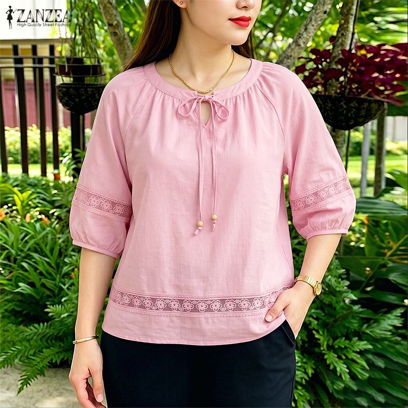 Damska bluzka ZANZEA z kwiatow – Embroidery Jersey recenzja i cena