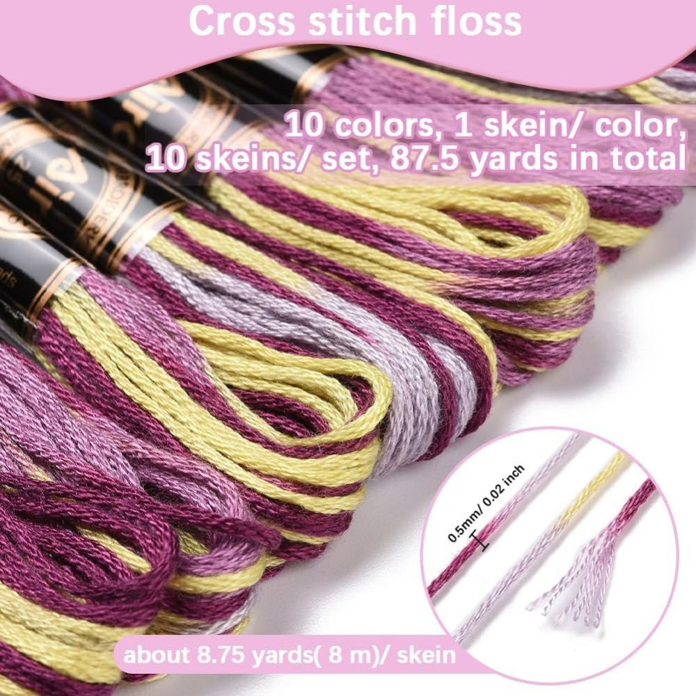 6 nici fioletowa różnokolorowa – Embroidery Stitches recenzja i cena