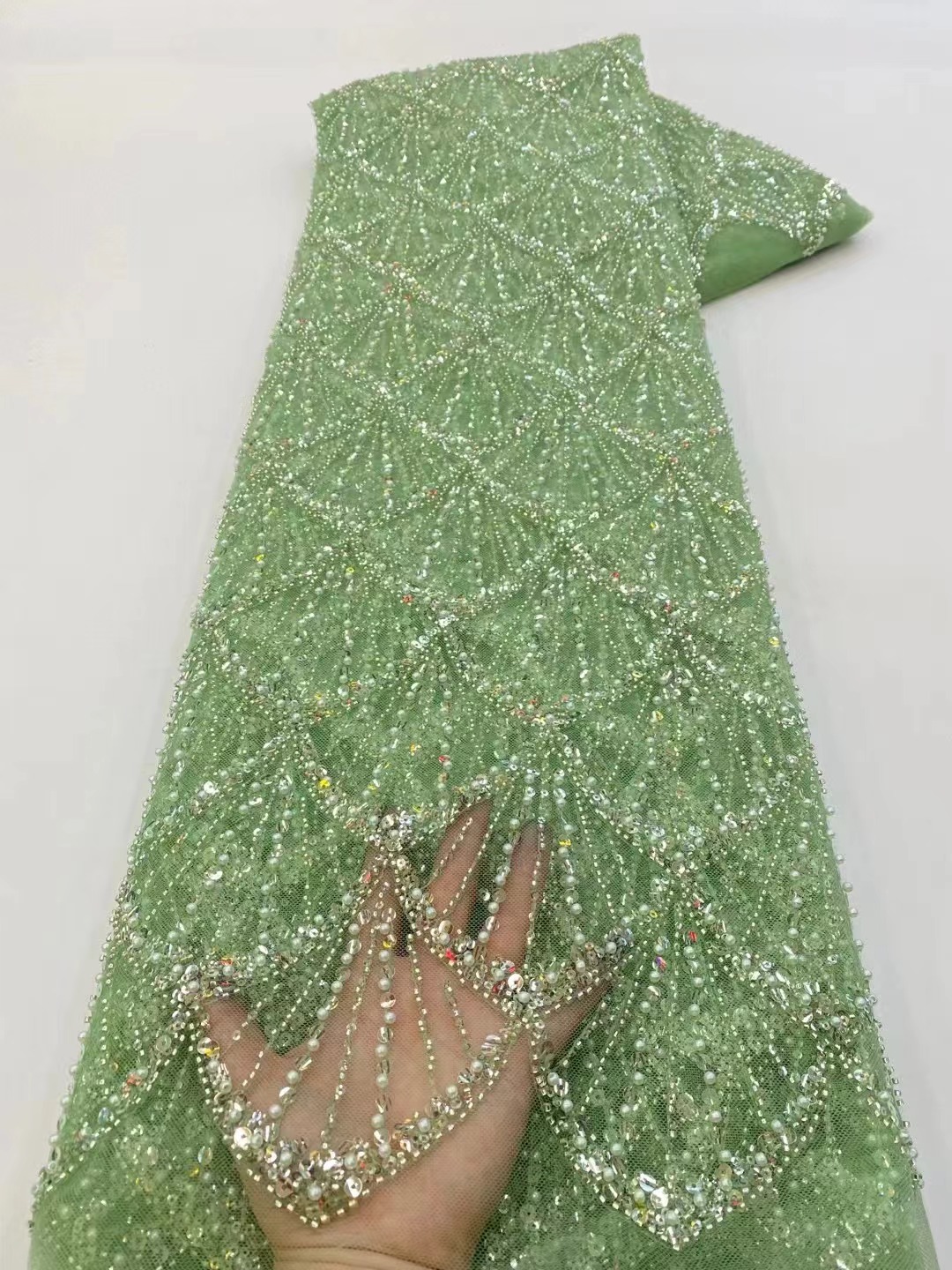 Afrykańska tiulowa koronka z c – Embroidery Net Fabric recenzja i cena