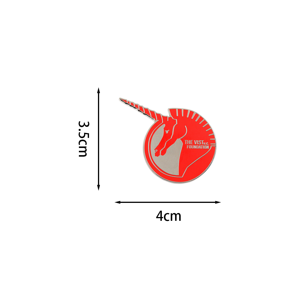 Przypinka emaliowana z logo Vi – Embroidery Unicorn recenzja i cena