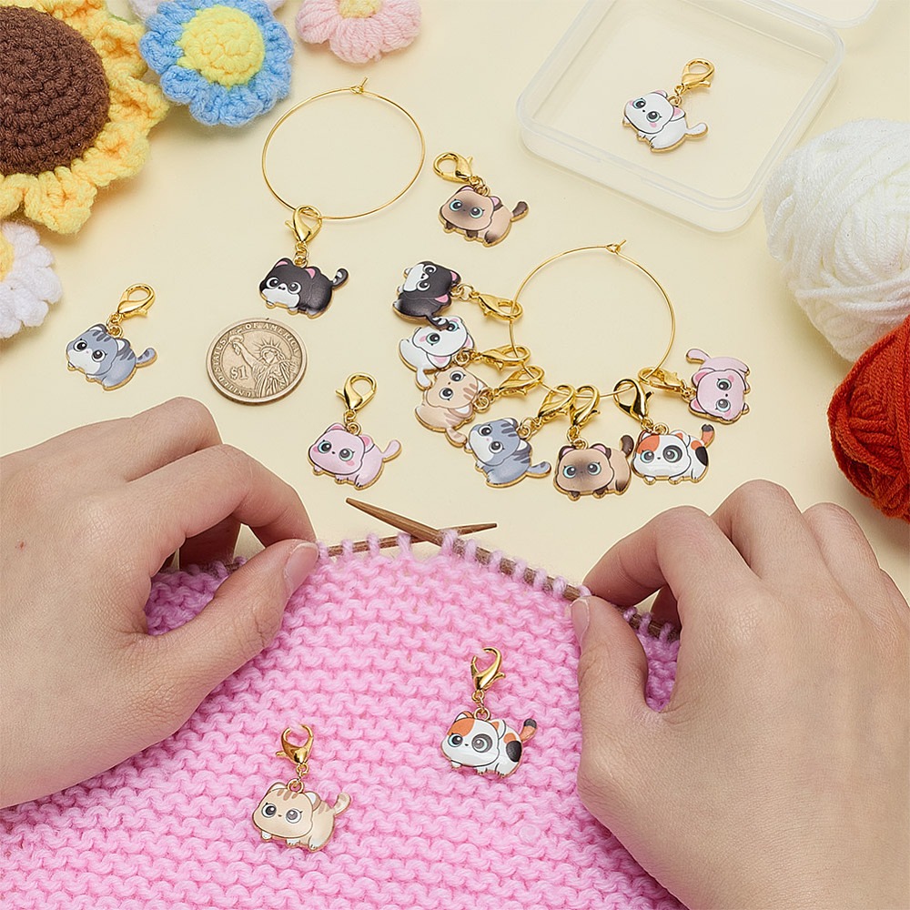 14 szt. 7 rodzajów emaliowanyc – Embroidery Cat recenzja i cena
