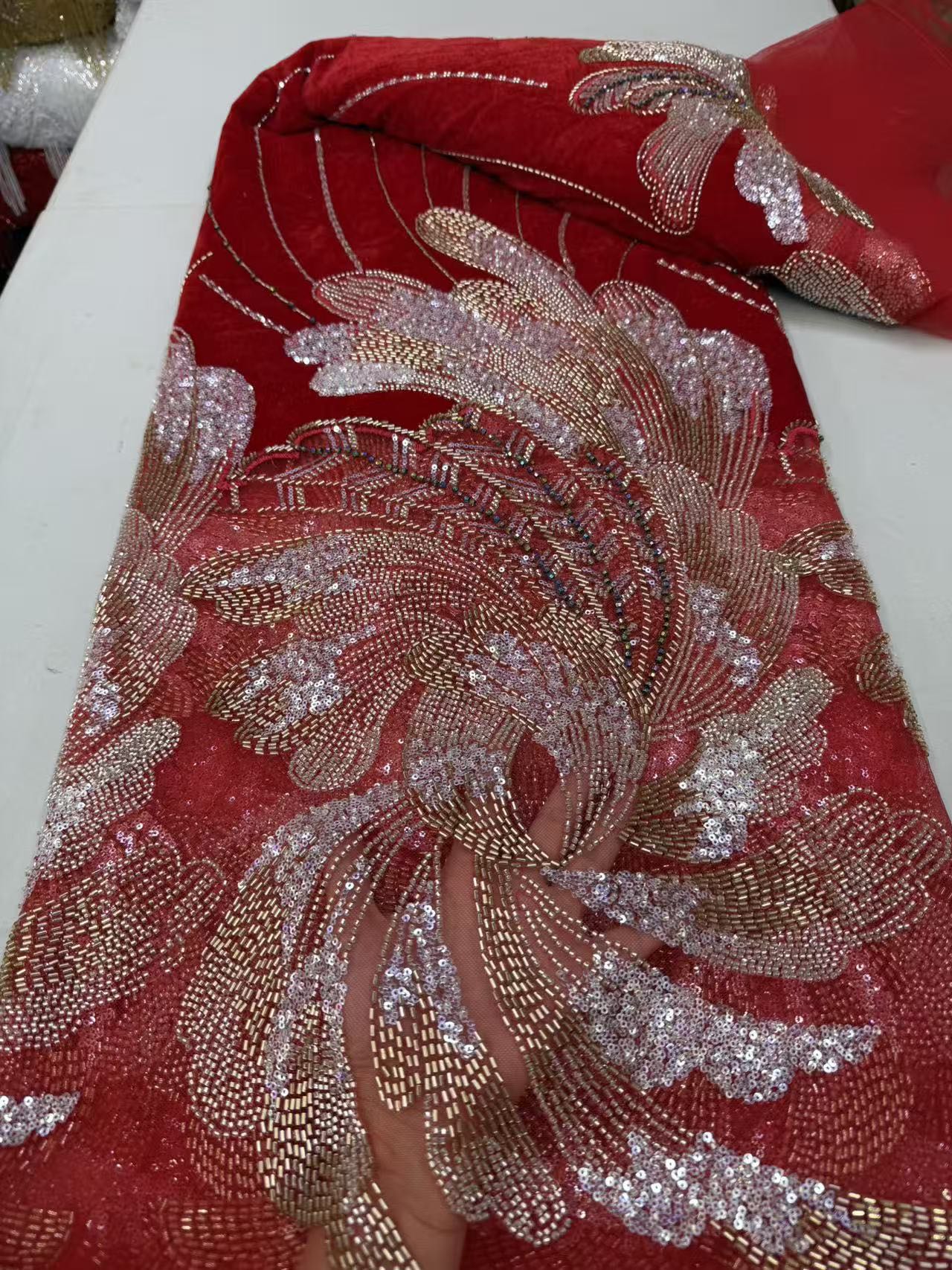 Tkanina koronkowa z tiulu z ce – Velvet Fabric Embroidery recenzja i cena