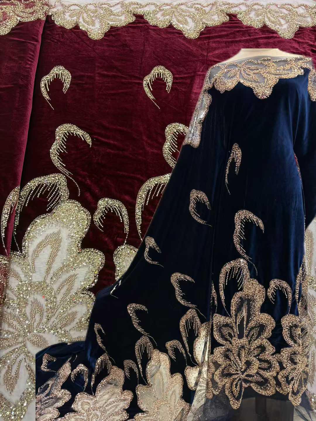 Afrykańska aksamitna koronka z – Velvet Fabric Embroidery recenzja i cena