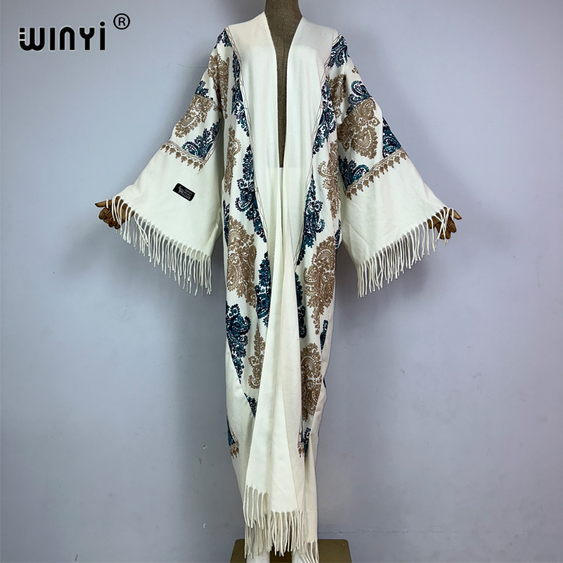 WINYI Zimowy damski płaszcz z  – Embroidery Pashmina recenzja i cena