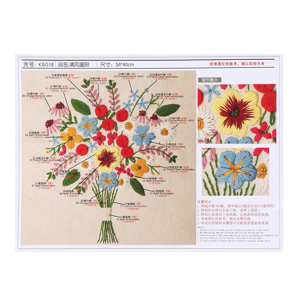 1 zestaw DIY zestaw do haftowa – Embroidery Pashmina recenzja i cena
