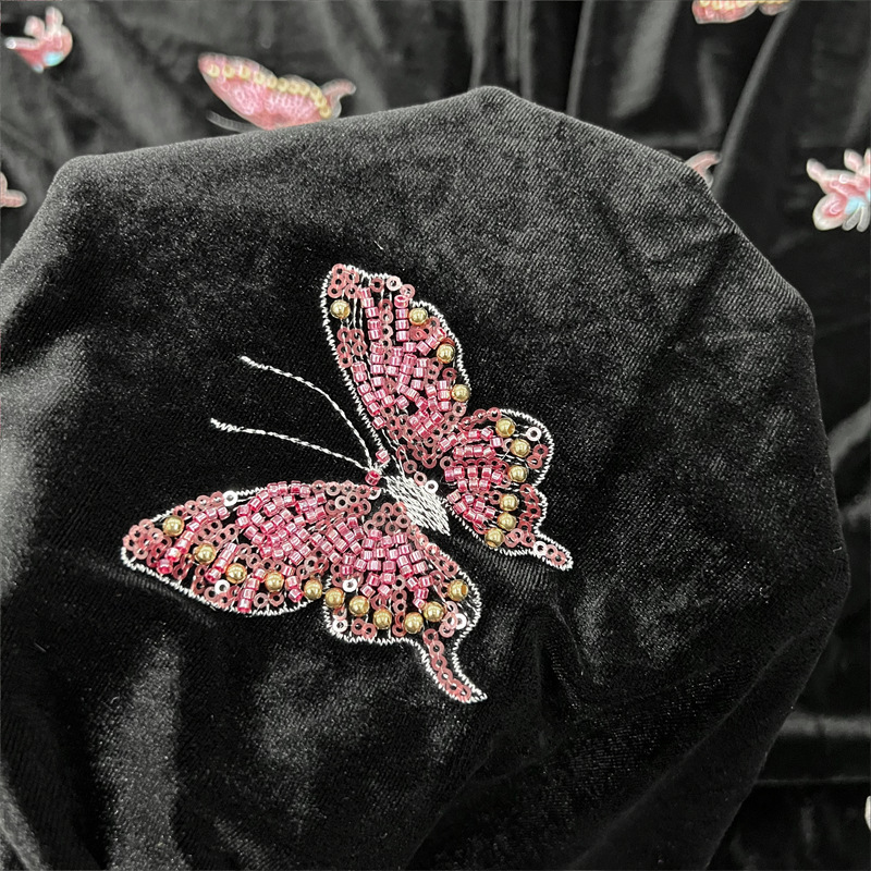 Czarna miękka aksamitna tkanin – Velvet Fabric Embroidery recenzja i cena