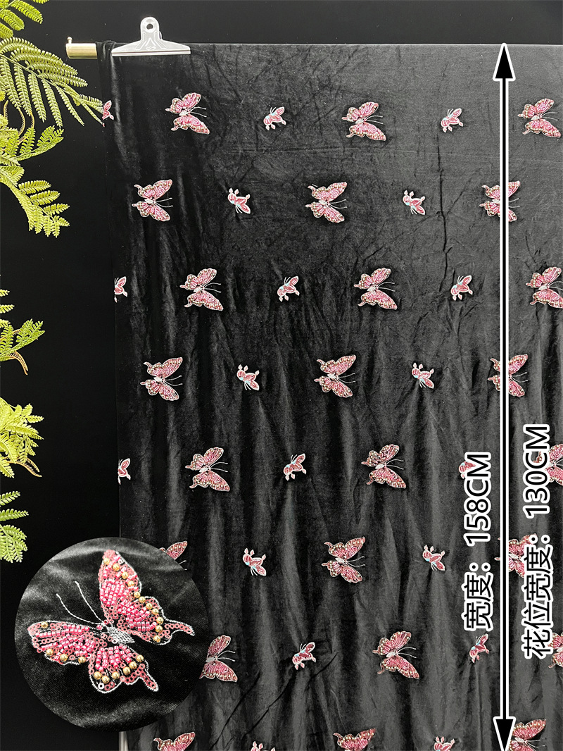 Czarna miękka aksamitna tkanin – Velvet Fabric Embroidery recenzja i cena