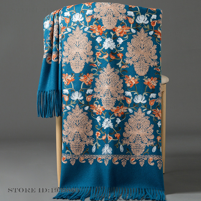 Haftowana szalika z kaszmiru p – Embroidery Pashmina recenzja i cena