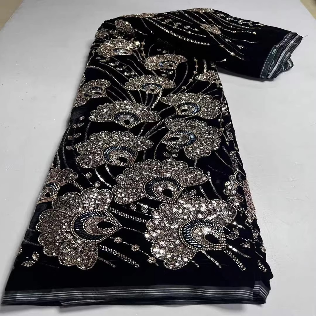 5 jardów nowej aksamitnej tkan – Embroidery Beads recenzja i cena
