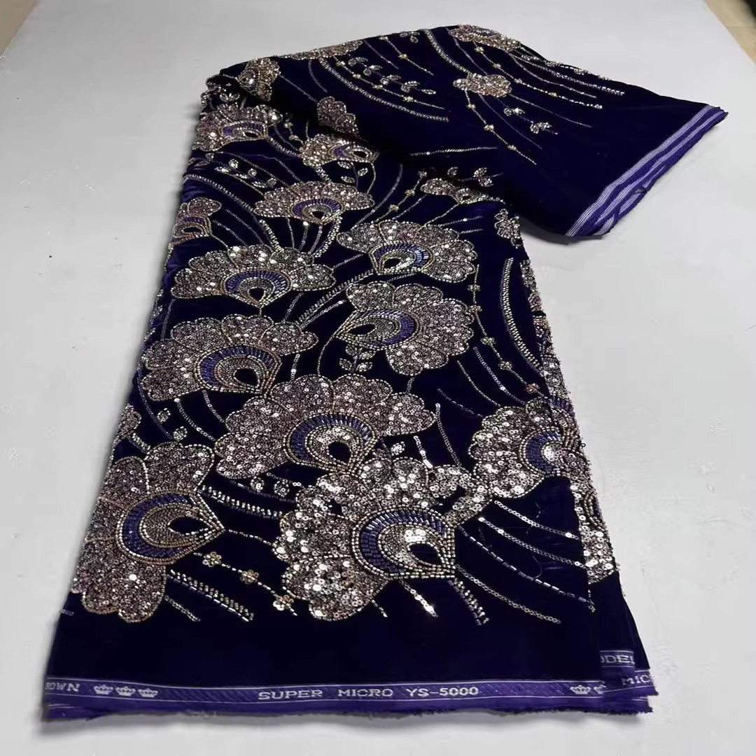 5 jardów nowej aksamitnej tkan – Embroidery Beads recenzja i cena