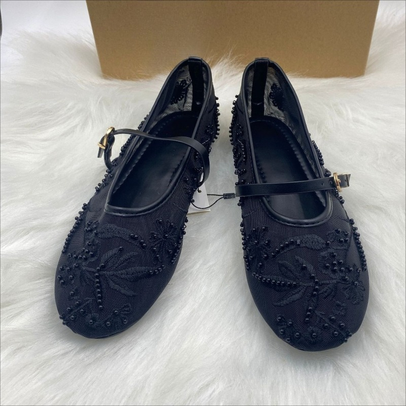 Damskie baleriny z siateczki,  – Embroidery Beads recenzja i cena