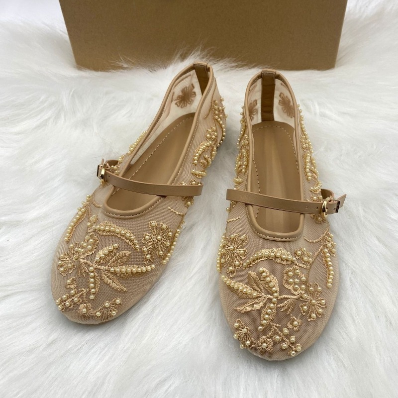 Damskie baleriny z siateczki,  – Embroidery Beads recenzja i cena