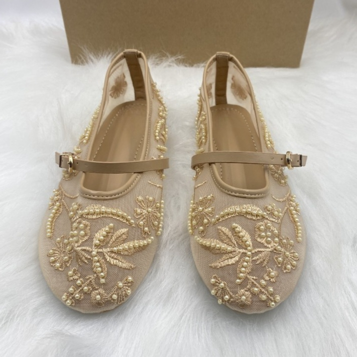 Damskie baleriny z siateczki,  – Embroidery Beads recenzja i cena