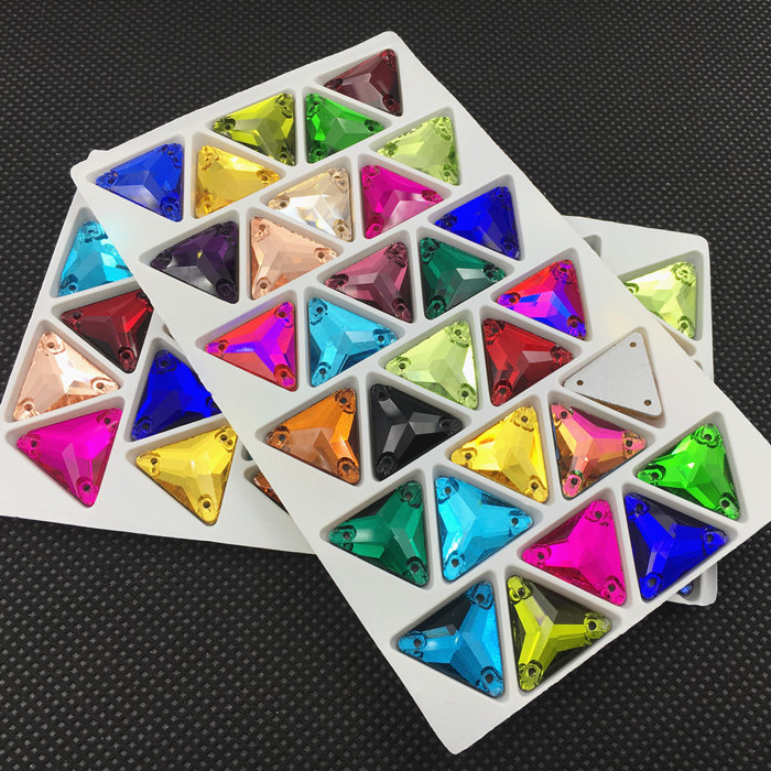 Szklany kryształ trójkąt szyć  – Embroidery Glass Beads recenzja i cena