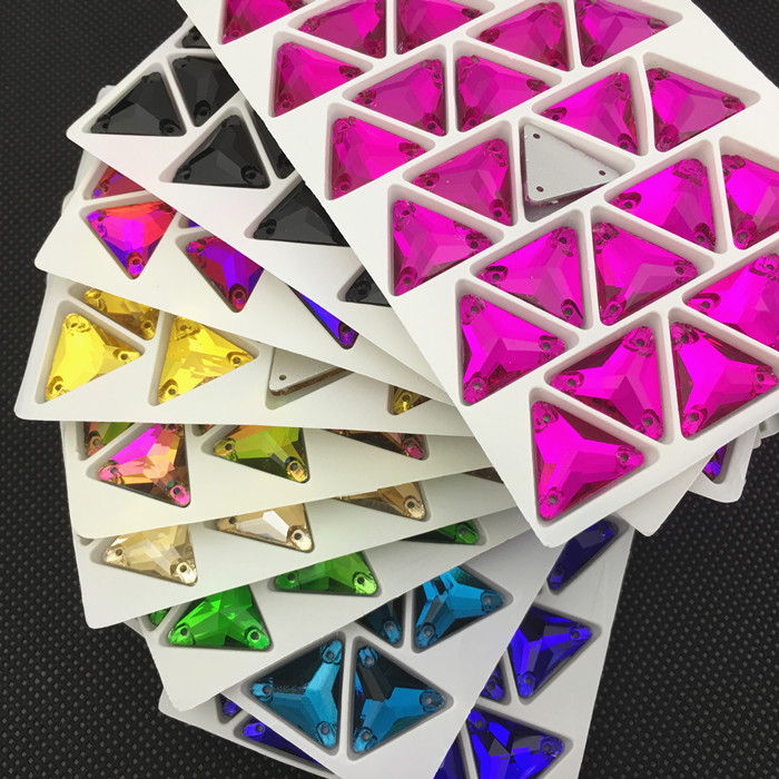 Szklany kryształ trójkąt szyć  – Embroidery Glass Beads recenzja i cena