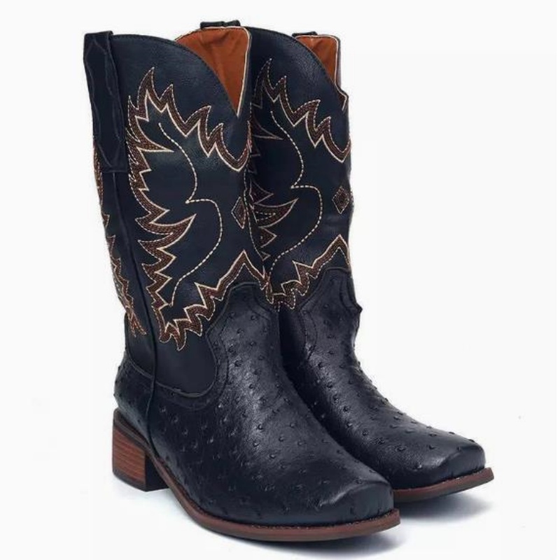 Męskie wysokie buty z haftem,  – Embroidery Stitches recenzja i cena