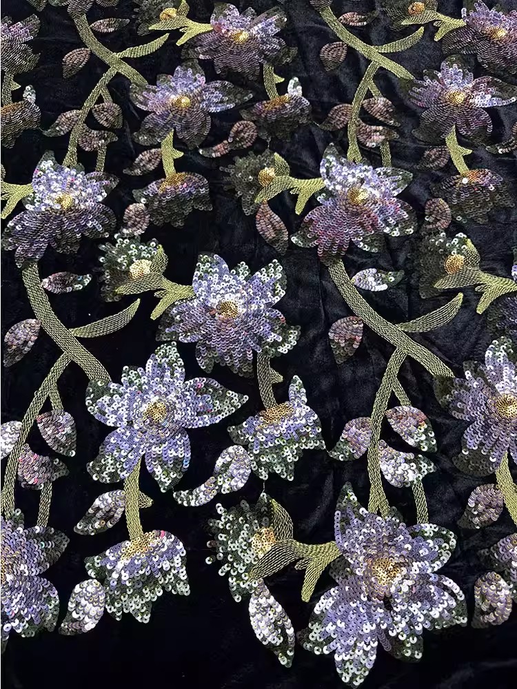 1 jard retro aksamitnej tkanin – Embroidery Beads recenzja i cena