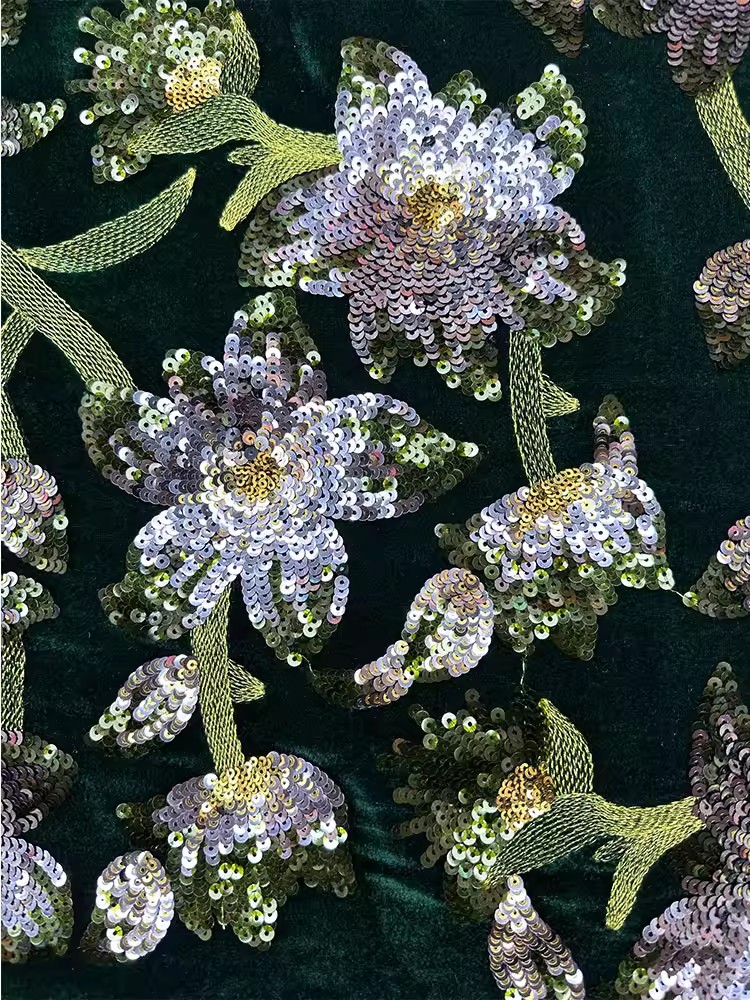 1 jard retro aksamitnej tkanin – Embroidery Beads recenzja i cena